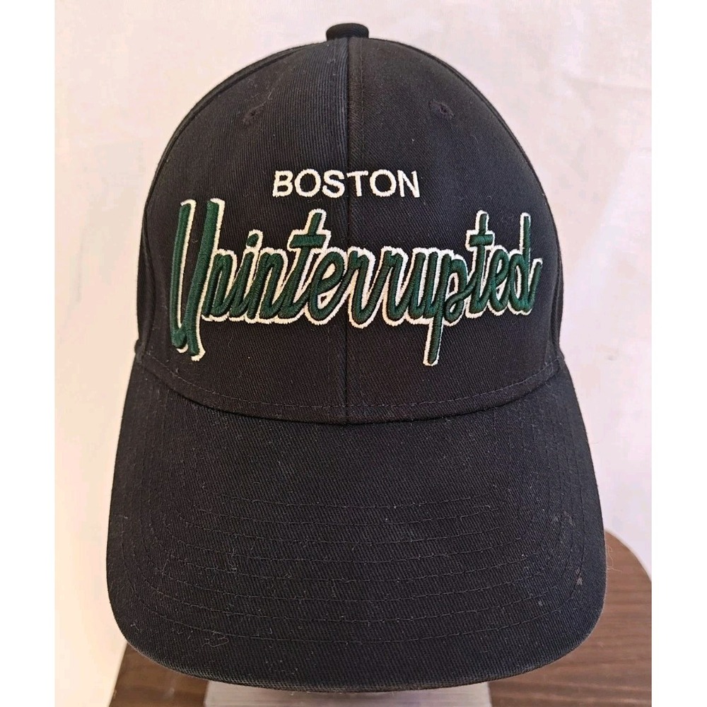 Mitchell & Ness x Uninterrupted Black Boston Celtics Logo Snapback Hat‎